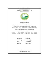 Nghiên cứu đặc điểm hình thái, sinh thái và sử dụng cây làm phẩm màu thực phẩm tại huyện Mường Khương tỉnh Lào Cai (Khóa luận tốt nghiệp)