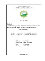 Nghiên cứu đặc điểm cấu trúc sinh khối và tích lũy Các bon của rừng tự nhiên tại xã La Bằng  huyện Đại Từ  tỉnh Thái Nguyên (Khóa luận tốt nghiệp)