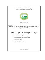 Nghiên cứu đặc điểm nông sinh học của giống cam V2 tại Thái Nguyên (Khóa luận tốt nghiệp)