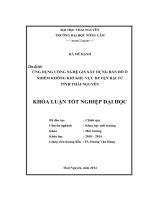 Ứng dụng công nghệ GIS xây dựng bản đồ ô nhiễm không khí khu vực huyện Đại Từ, tỉnh Thái Nguyên (Khóa luận tốt nghiệp)