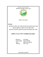 Đánh giá công tác chuyển quyền sử dụng đất cho hộ gia đình, cá nhân tại xã Phú Linh  huyện Vị Xuyên  tỉnh Hà Giang giai đoạn 2012  2014 (Khóa luận tốt nghiệp)
