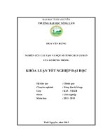 Nghiên cứu cấu tạo và một số tính chất cơ bản của gỗ rừng trồng (Khóa luận tốt nghiệp)