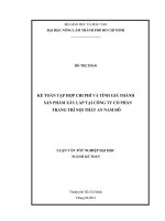 KẾ TOÁN TẬP HỢP CHI PHÍ VÀ TÍNH GIÁ THÀNH SẢN PHẨM XÂY LẮP TẠI CÔNG TY CỔ PHẦN TRANG TRÍ NỘI THẤT AN NAM ĐÔ LUẬN VĂN TỐT NGHIỆP ĐẠI HỌC NGÀNH KẾ TOÁN