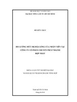 ĐO LƯỜNG MỨC ĐỘ HÀI LÒNG CỦA NHÂN VIÊN TẠI CÔNG TY CỔ PHẦN CHUYỂN PHÁT NHANH HỢP NHẤT