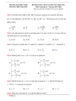 Đề thi thử môn toán trường chuyên đại học vinh lần 1đáp án chi tiết