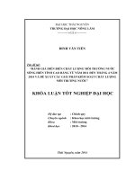 Đánh giá diễn biến chất lượng môi trường nước sông Hiến từ năm 2011 đến tháng 4 năm 2014 và đề xuất các giải pháp kiểm soát chất lượng môi trường nước (Khóa luận tốt nghiệp)