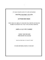 Mô hình tác động của FDI tới tăng trưởng TFP doanh nghiệp ngành dệt may Việt Nam giai đoạn 2000  2012 (Khóa luận tốt nghiệp)