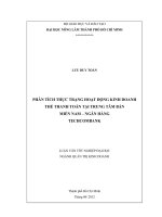 PHÂN TÍCH THỰC TRẠNG HOẠT ĐỘNG KINH DOANH THẺ THANH TOÁN TẠI TRUNG TÂM BÁN MIỀN NAM – NGÂN HÀNG TECHCOMBANK LUẬN VĂN TỐT NGHIỆP ĐẠI HỌC NGÀNH QUẢN TRỊ KINH DOANH