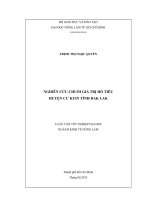 NGHIÊN CỨU CHUỖI GIÁ TRỊ HỒ TIÊU HUYỆN CƯ KUIN TỈNH ĐAK LAK