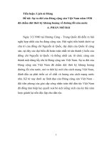 LSD   sự ra đời của đảng cộng sản việt nam năm 1930 đã chấm dứt thời kỳ khủng hoảng về đường lối cứu nước tiểu luận cao học