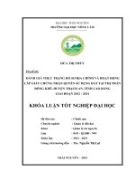 Đánh giá thực trạng hồ sơ địa chính và hoạt động cấp giấy chứng nhận quyền sử dụng đất tại thị trấn Đông Khê  huyện Thạch An  tỉnh Cao Bằng, giai đoạn 2012  2014 (Khóa luận tốt nghiệp)