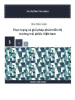Thực trạng và giải pháp phát triển thị trường trái phiếu việt nam