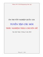 Tuyển tập câu hỏi trắc nghiệm theo chuyên đề ôn thi tốt nghiệp quốc gia 