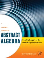 A concrete approach to ABSTRACT ALGEBRA by jeffrey bergen 