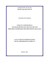 Năng lực cạnh tranh của ngân hàng thương mại nhà nước việt nam trong bối cảnh hội cộng đồng kinh tế ASEAN (AEC) 