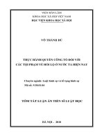 Thực hành quyền công tố đối với các tội phạm về hối lộ ở nước ta hiện nay (tt) 