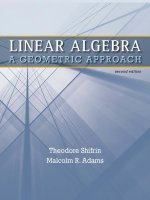 Linear algebra a geometric approach by theodore shifrin (2nd ed, 2011) 