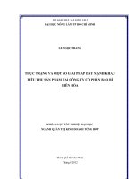 THỰC TRẠNG VÀ MỘT SỐ GIẢI PHÁP ĐẨY MẠNH KHÂU TIÊU THỤ SẢN PHẨM TẠI CÔNG TY CỔ PHẦN BAO BÌ BIÊN HÒA KHÓA LUẬN TỐT NGHIỆP ĐẠI HỌC NGÀNH QUẢN TRỊ KINH DOANH TỔNG HỢP