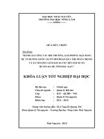 Đánh giá công tác bồi thường, giải phóng mặt bằng dự án đường Quốc lộ 279 mới đoạn qua địa phận thị trấn Chợ Rã và xã Thượng Giáo km 28+278.7 đến km 30+334 huyện Ba Bể  tỉnh Bắc Kạn (Khóa luận tốt nghiệp)