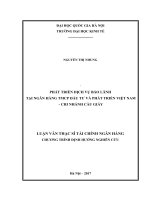 Phát triển dịch vụ bảo lãnh tại ngân hàng TMCP đầu tư và phát triển việt nam   chi nhánh cầu giấy 
