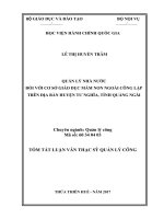 Quản lý nhà nước đối với cơ sở giáo dục mầm non ngoài công lập trên địa bàn huyện Tư Nghĩa, tỉnh Quảng Ngãi (tt)