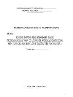 Sử dụng phương pháp sơ đồ đoạn thẳng trong dạy Toán có lời văn để nâng cao chất lượng môn Toán cho học sinh lớp 4
