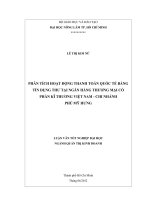 PHÂN TÍCH HOẠT ĐỘNG THANH TOÁN QUỐC TẾ BẰNG TÍN DỤNG THƯ TẠI NGÂN HÀNG THƯƠNG MẠI CỔ PHẦN KĨ THƯƠNG VIỆT NAM  CHI NHÁNH PHÚ MỸ HƯNG LUẬN VĂN TỐT NGHIỆP ĐẠI HỌC NGÀNH QUẢN TRỊ KINH DOANH