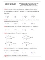 Đề thi thử môn toán trường chuyên đại học vinh lần 1 (đáp án chi tiết)