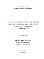 PHÂN TÍCH CÔNG TÁC ĐỘNG VIÊN VÀ ĐÁNH GIÁ THÀNH TÍCH NGƯỜI LAO ĐỘNG TẠI TRẠM NGHIỀN THỦ ĐỨC CHI NHÁNH CÔNG TY CỔ PHẦN XI MĂNG HÀ TIÊN 1