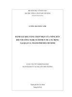 ĐÁNH GIÁ KHẢ NĂNG CHẤP NHẬN CỦA NÔNG DÂN ĐỐI VỚI CÔNG NGHỆ TƯỚI PHUN MƯA TỰ ĐỘNG TẠI QUẬN 12, THÀNH PHỐ HỒ CHÍ MINH LUẬN VĂN TỐT NGHIỆP ĐẠI HỌC NGÀNH KINH TẾ TÀI NGUYÊN MÔI TRƯỜNG