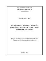 Mở rộng hoạt động huy động vốn tại ngân hàng hợp tác xã việt nam chi nhánh thanh hóa 