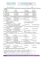 Đề khảo sát chất lượng tiếng anh 11