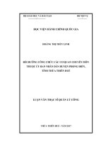 Bồi dưỡng công chức các cơ quan chuyên môn thuộc UBND huyện Phong Điền, tỉnh Thừa Thiên Huế (Luận văn thạc sĩ)