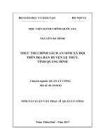 Thực thi chính sách an sinh xã hội trên địa bàn huyện Lệ Thủy, tỉnh Quảng Bình (tt)