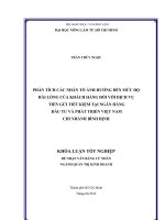 PHÂN TÍCH CÁC NHÂN TỐ ẢNH HƯỞNG ĐẾN MỨC ĐỘ HÀI LÒNG CỦA KHÁCH HÀNG ĐỐI VỚI DỊCH VỤ TIỀN GỬI TIẾT KIỆM TẠI NGÂN HÀNG ĐẦU TƯ VÀ PHÁT TRIỂN VIỆT NAM CHI NHÁNH BÌNH ĐỊNH
