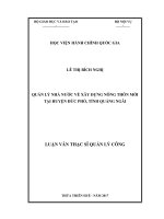 Quản lý Nhà nước về xây dựng nông thôn mới tại huyện Huyện Đức Phổ, tỉnh Quảng Ngãi (Luận văn thạc sĩ)