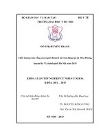 Chất lượng cuộc sống của người khuyết tật vận động tại xã tiên phong, huyện ba vì, TP hà nội năm 2015 