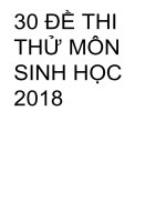 30 đề thi thử môn sinh học 2018