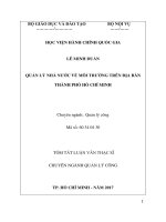 Quản lý nhà nước về môi trường trên địa bàn Tp.HCM (tt)