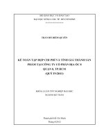 KẾ TOÁN TẬP HỢP CHI PHÍ VÀ TÍNH GIÁ THÀNH SẢN PHẨM TẠI CÔNG TY CỔ PHẦN ĐỊA ỐC 8 QUẬN 8, TP.HCM (QUÝ IV2011) KHÓA LUẬN TỐT NGHIỆP ĐẠI HỌC NGÀNH KẾ TOÁN
