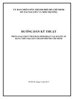 HƯỚNG DẪN KỸ THUẬT PHÂN LOẠI CHẤT THẢI RẮN SINH HOẠT TẠI NGUỒN ÁP DỤNG TRÊN ĐỊA BÀN THÀNH PHỐ HỒ CHÍ MINH
