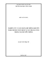 Nghiên cứu và xây dựng hệ thống khuyến nghị cho bài toán dịch vụ giá trị gia tăng trong ngành viễn thông 