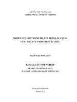 NGHIÊN CỨU HOẠT ĐỘNG TRUYỀN THÔNG QUẢNG BÁ CỦA CÔNG TY CỔ PHẦN Ô TÔ ÂU CHÂU