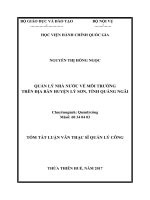 Quản lý Nhà nước về môi trường trên địa bàn huyện Lý Sơn, tỉnh Quảng Ngãi (tt)