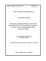 Công khai, minh bạch trong pháp lệnh thực hiện dân chủ ở xã, phường, thị trấn  từ thực tiễn thành phố Đồng 4 Hới, tỉnh Quảng Bình (tt)