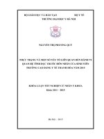 Thực trạng và một số yếu tố liên quan đến hành vi quan hệ tình dục trước hôn nhân của sinh viên trường cao đẳng y tế thanh hóa năm 2015