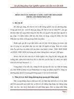 PHÂN TÍCH XÁC ĐỊNH DƯ LƯỢNG CHẤT DẺO HÓA DEHP  TRONG SẢN PHẨM NHỰA PVC