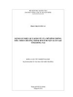 ĐÁNH GIÁ HIỆU QUẢ KINH TẾ CỦA MÔ HÌNH TRỒNG TIÊU THEO CHƯƠNG TRÌNH IPM Ở HUYỆN XUÂN LỘC TỈNH ĐỒNG NAI