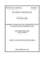 Bồi dưỡng cán bộ, công chức chính quyền cấp xã tại thị xã Điện Bàn, tỉnh Quảng Nam (tt)