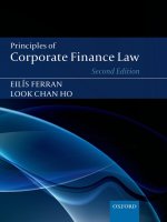 Principles of corporate finance law, second edition   ferran, eilis  ho, look chan